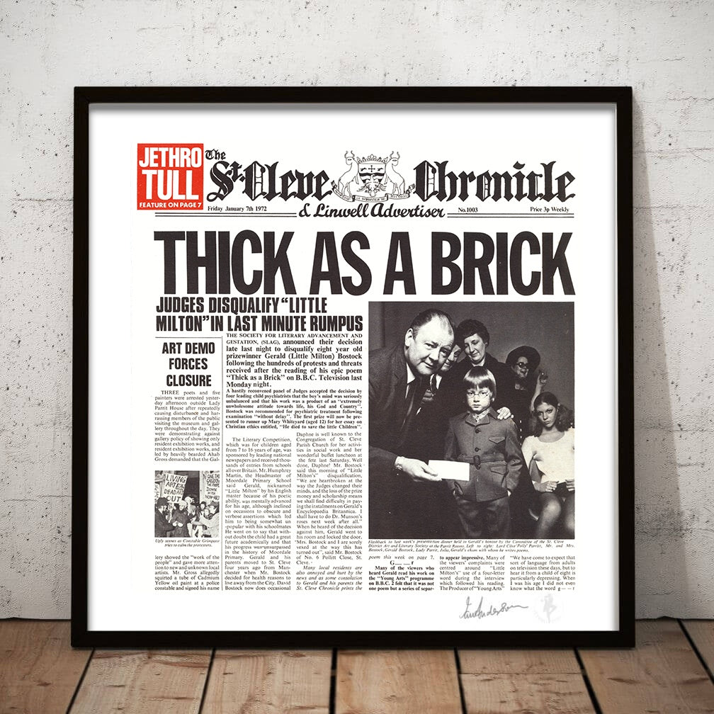 Thick As A Brick 28" Signed Giclée Print